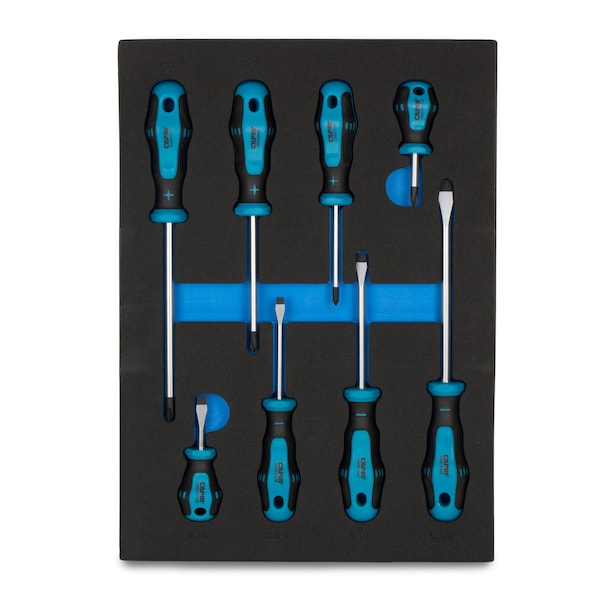 Kontour Screwdriver Set with the Mechanic's Tray, 8 pcs